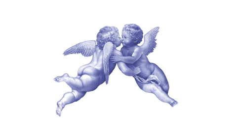 Two flying cherubs